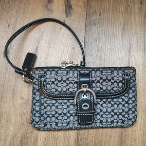 Black and Gray Wristlet with Buckle